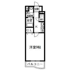 1K 間取り図