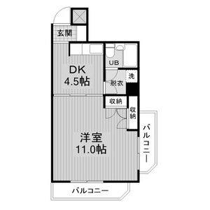 1DK 間取り図