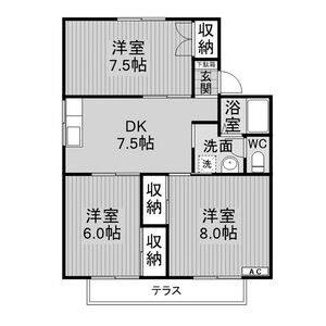 3DK 間取り図