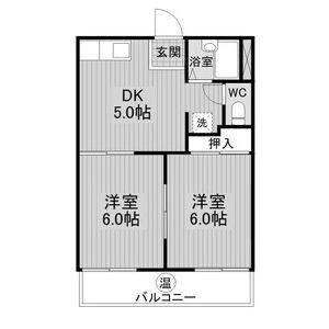 2DK 間取り図