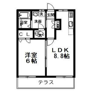 1LDK 間取り図