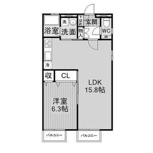 1LDK 間取り図