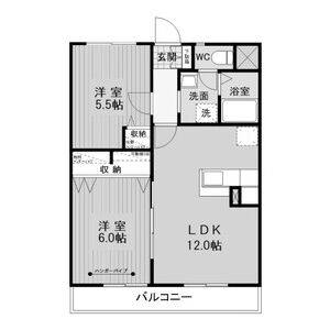 2LDK 間取り図