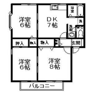 3DK 間取り図