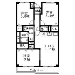 3LDK 間取り図