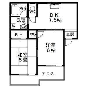 2DK 間取り図