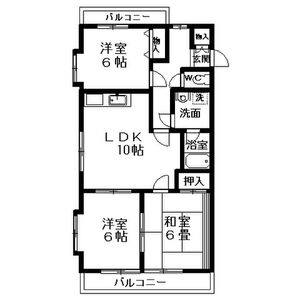 3LDK 間取り図
