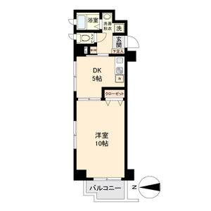 1DK 間取り図