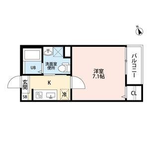 1K 間取り図