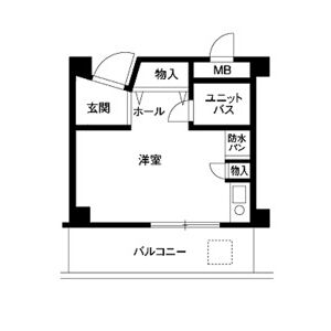 ワンルーム 間取り図