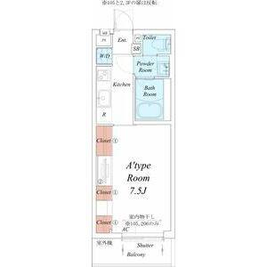 1K 間取り図