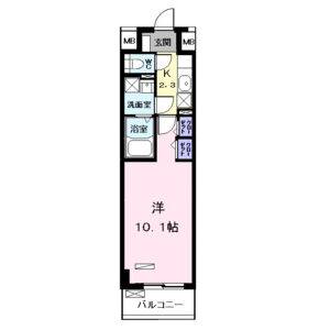 1K 間取り図