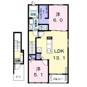2LDK 間取り図