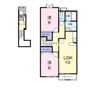 2LDK 間取り図