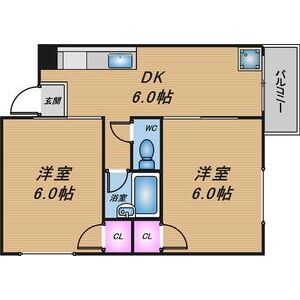 2DK 間取り図