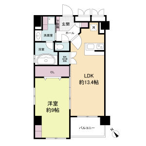 1LDK 間取り図
