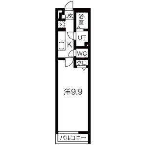 1K 間取り図