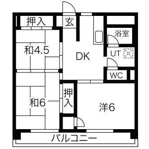 3DK 間取り図