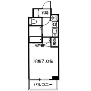 1K 間取り図
