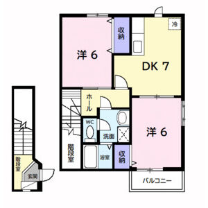 2DK 間取り図