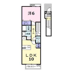 1LDK 間取り図