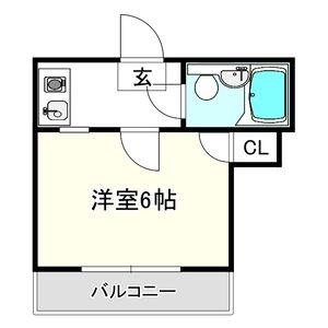 1K 間取り図