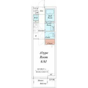 1K 間取り図