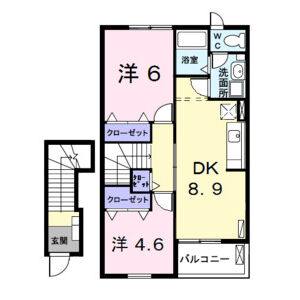 2LDK 間取り図