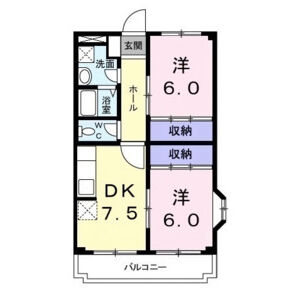 2DK 間取り図