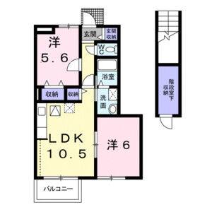 2LDK 間取り図