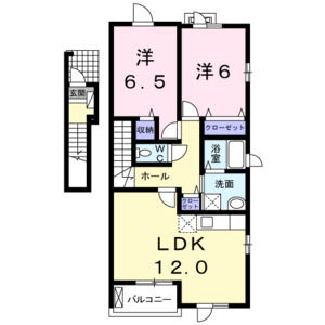2LDK 間取り図