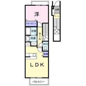 1LDK 間取り図