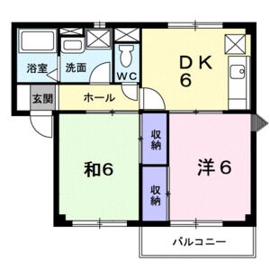 2DK 間取り図