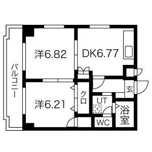 2DK 間取り図