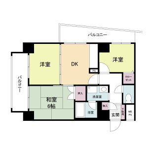 3DK 間取り図