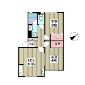 2LDK 間取り図