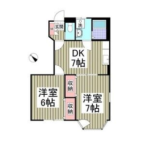 2DK 間取り図