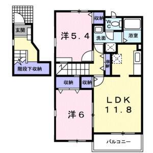 2LDK 間取り図