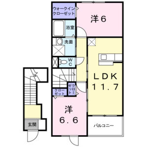 2LDK 間取り図