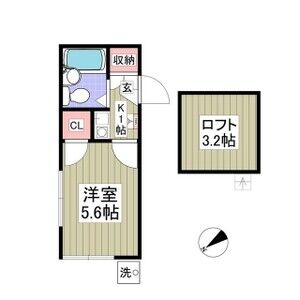 1K 間取り図