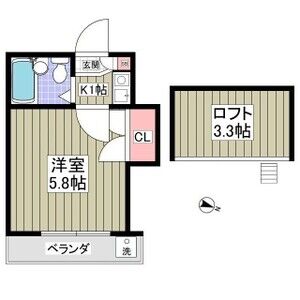 1K 間取り図