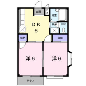 2DK 間取り図