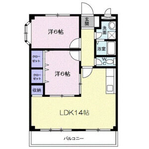 2LDK 間取り図