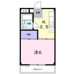 1K 間取り図