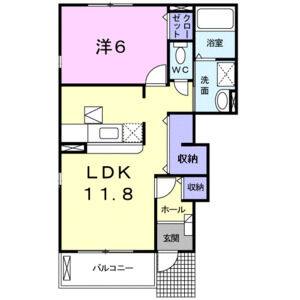 1LDK 間取り図