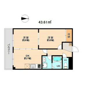 2DK 間取り図