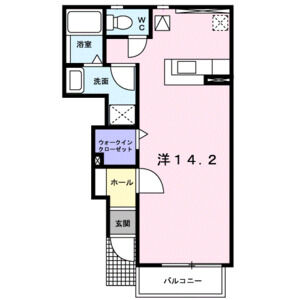 1K 間取り図
