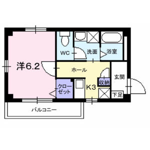 1K 間取り図