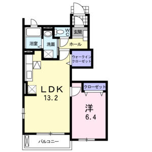 1LDK 間取り図