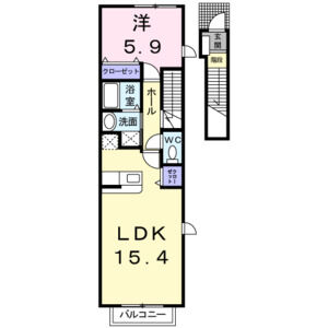 1LDK 間取り図